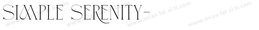 Simple Serenity字体转换